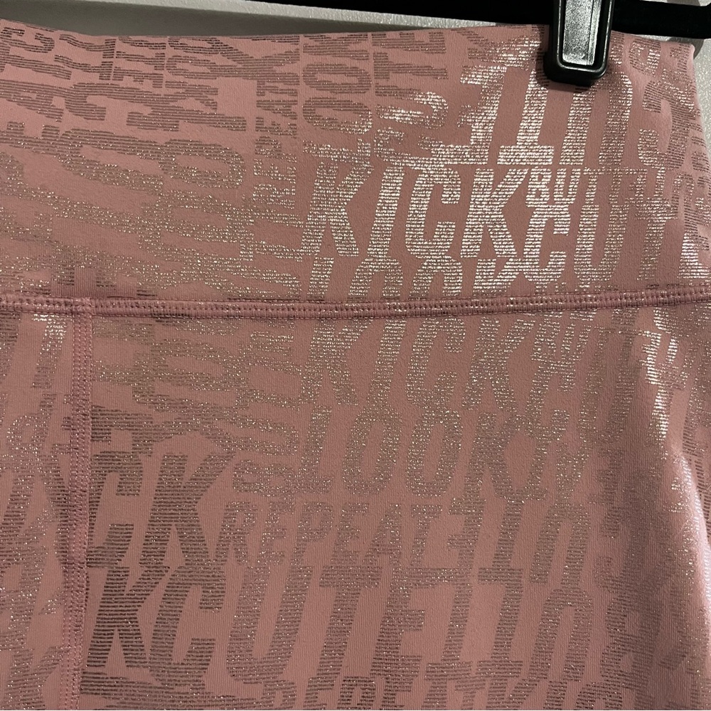Fabletics Shimmering Pink Powerhold Leggings XXL